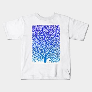 fan coral blue ombre Kids T-Shirt